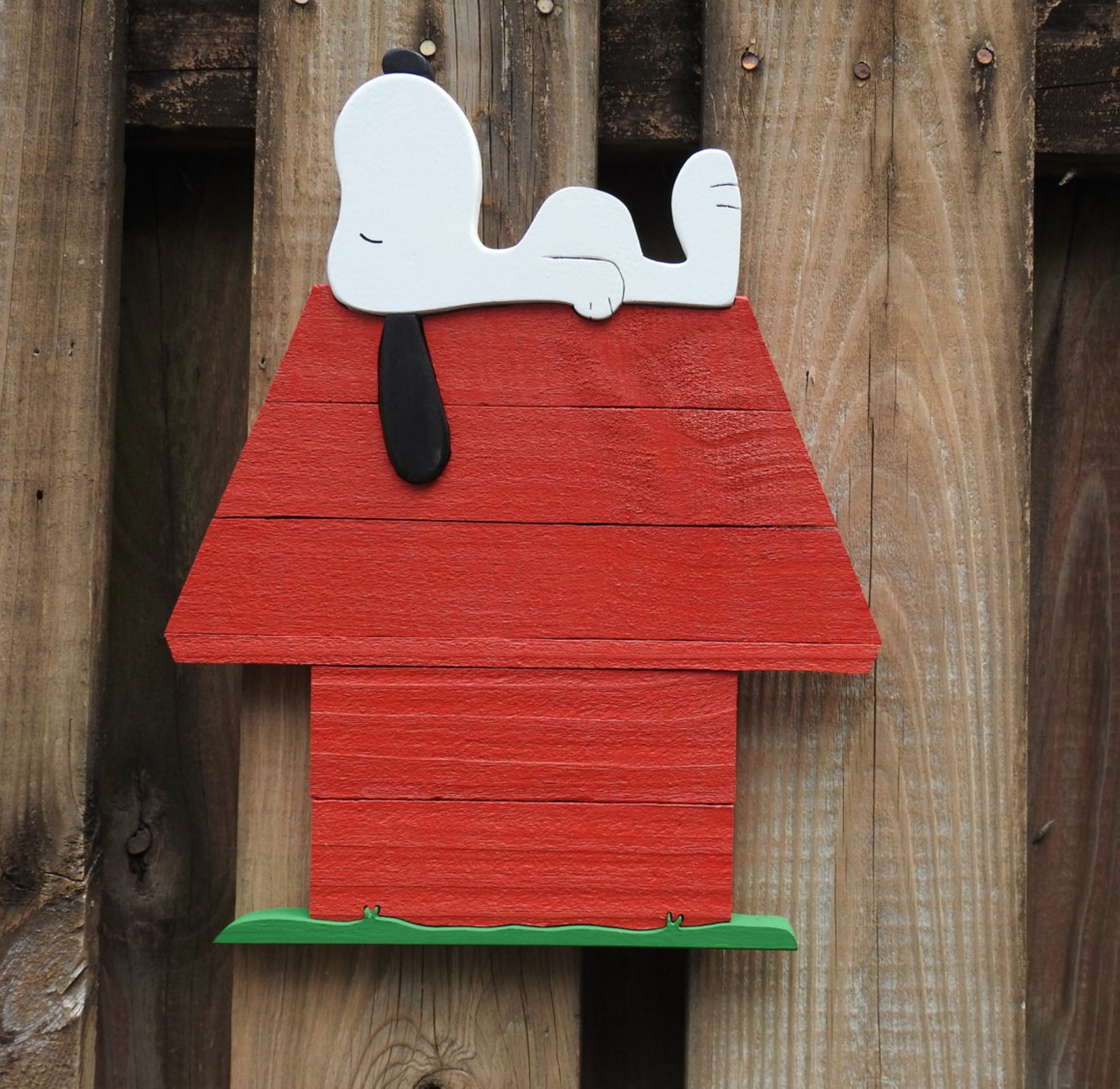Sleeping Snoopy on His Doghouse Wall Decor Dog Days of Etsy