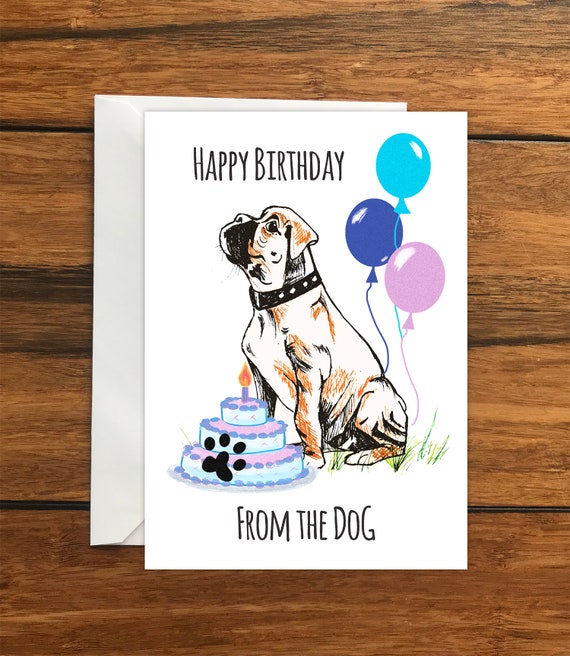 Joyeux Anniversaire Du Chien Carte De Voeux De Boxeur A6 Etsy Joyeux Anniversaire Du Chien Carte De Voeux De Boxeur A6 Etsy
