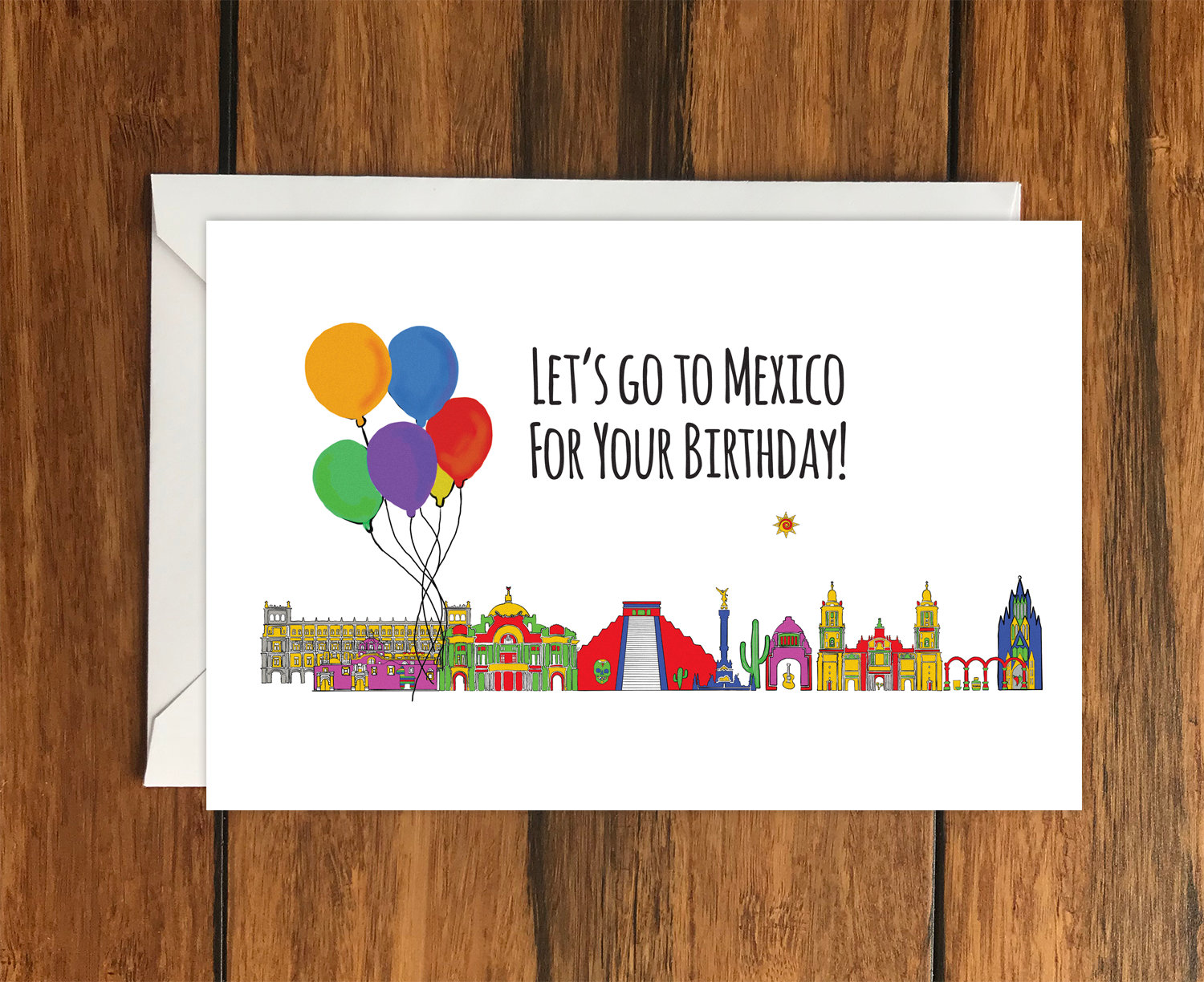 Lets Go to Mexico for Your Birthday Greeting Card A6 - Etsy