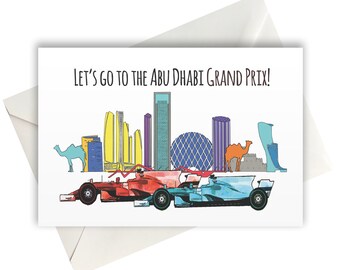 Gehen wir zur Abu Dhabi Grand Prix F1-Grußkarte (A6)