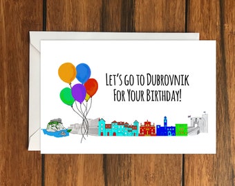 Let's go to Dubrovnik for your birthday greeting card A6