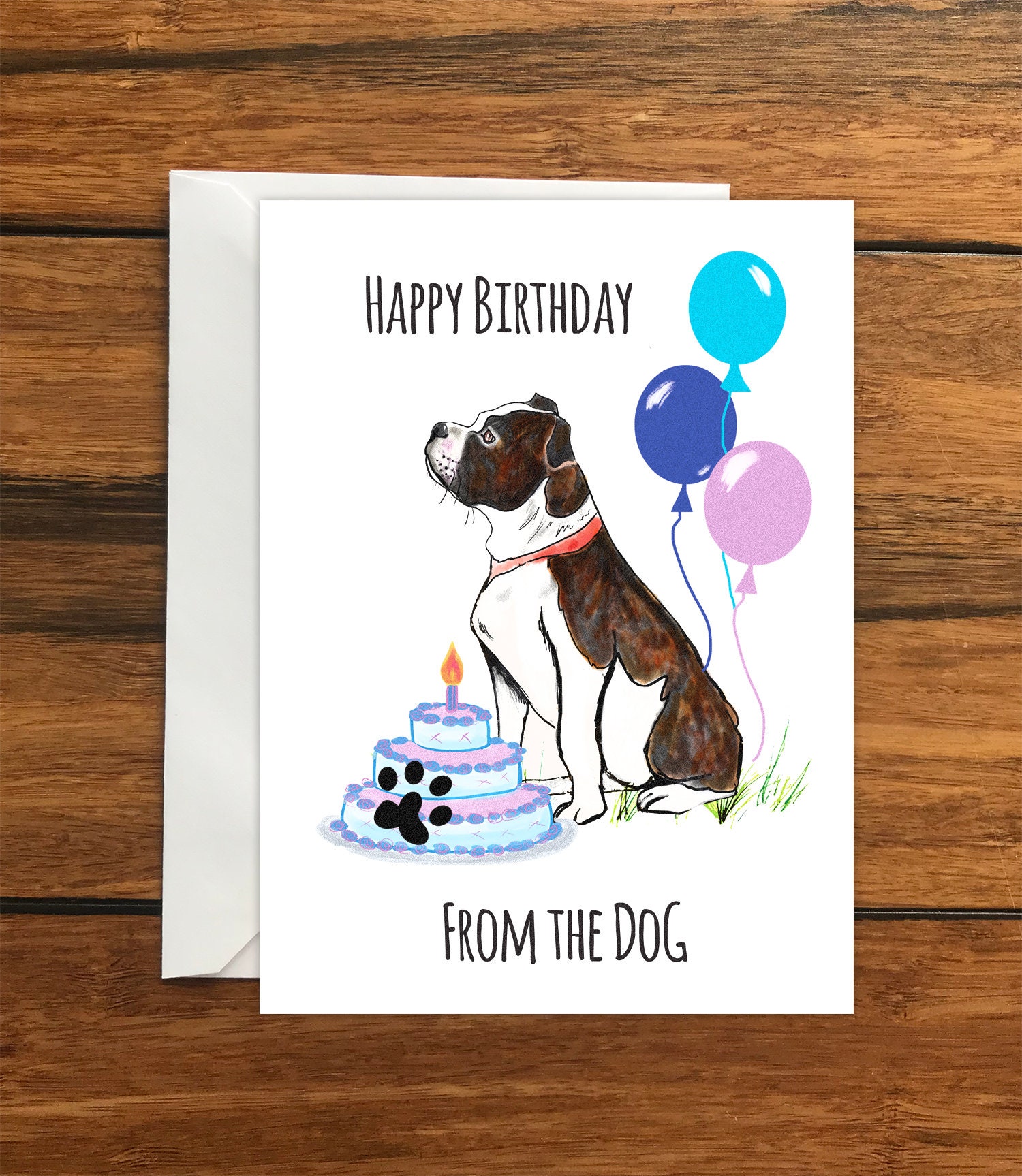 Joyeux Anniversaire Du Chien Boxer Brindle Carte De Vœux A6 Etsy Joyeux Anniversaire Du Chien Boxer Brindle Carte De Vœux A6 Etsy