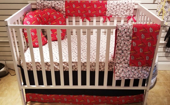 Salecardinals Baseball Crib Bedding Set Etsy