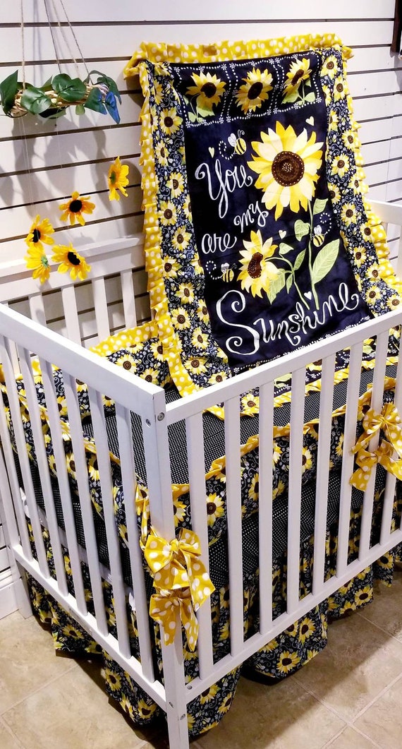 sunflower crib set