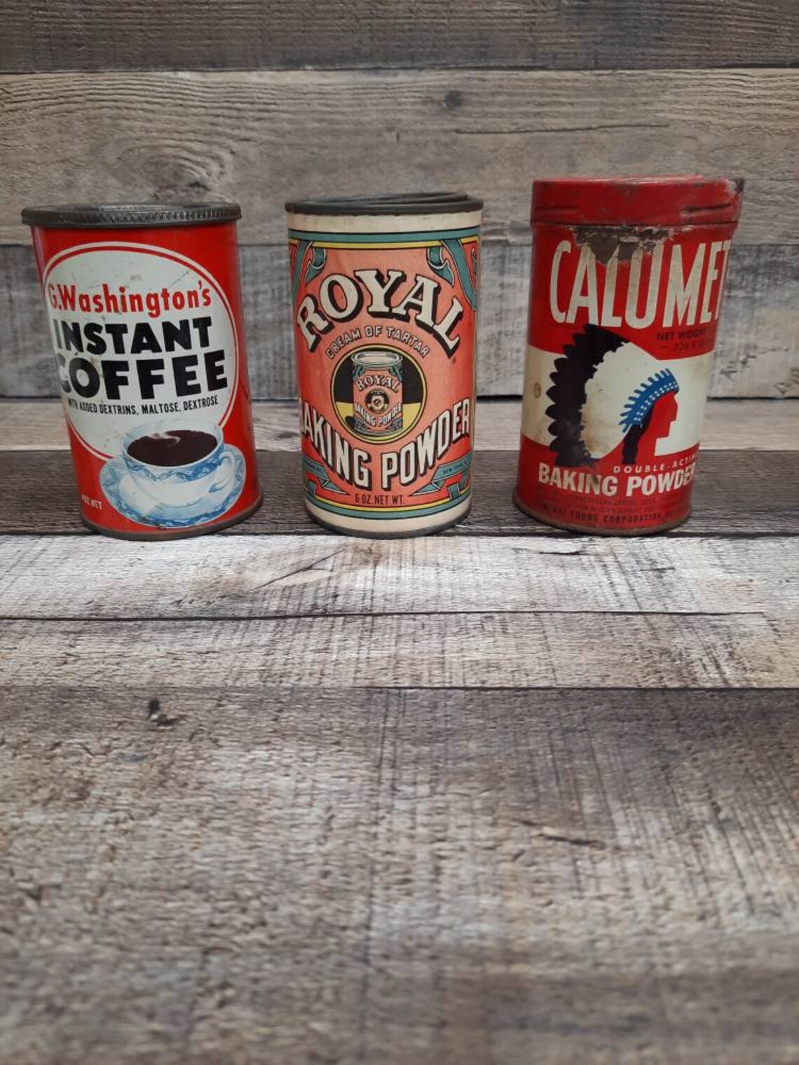 Vintage kitchen advertising tins Etsy