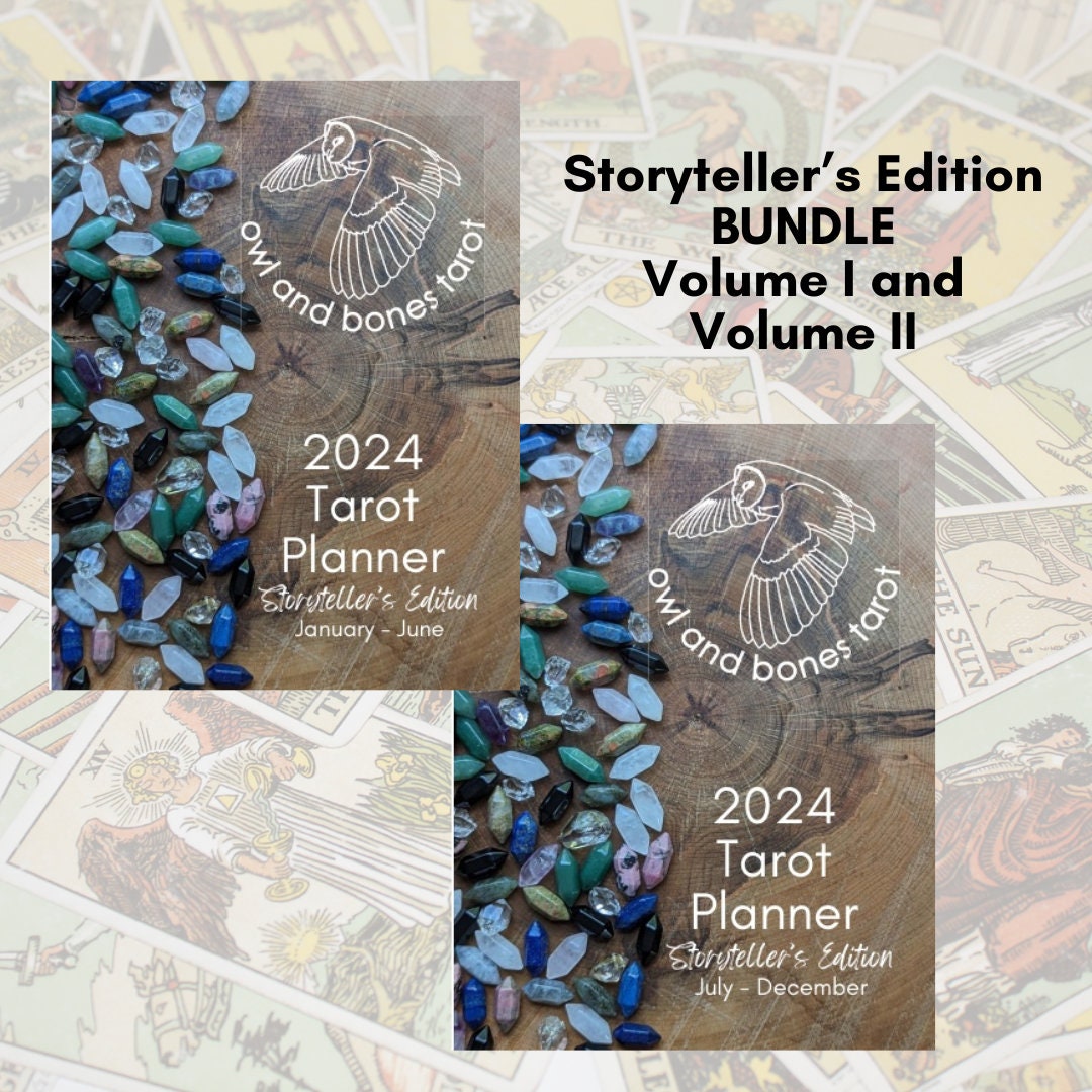 Storyteller's BUNDLE 2024 Owl and Bones Tarot Storyteller's Edition Volumes  I and II DIGITAL Planners 