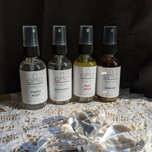Aromatherapy sprays - crystal infused energy mist - room clearing spray - cleansing mist