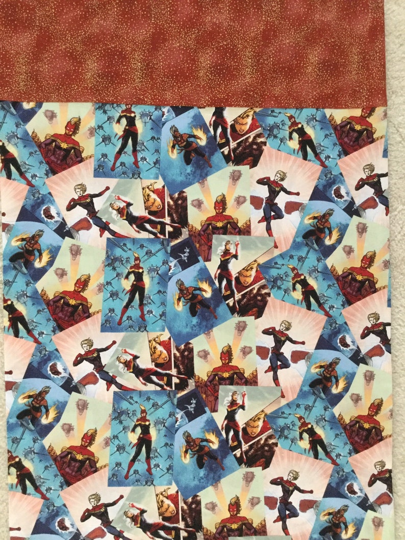 Carol Danvers pillowcase Girls pillowcase, Captain Marvel pillowcase Standard size pillowcase