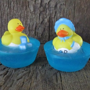 Rubber Duckie Favor Soap, Baby Shower, New Mom Gift, Handmade, Rubber Duck in a Soap Pond, Vegetable Glycerin Soap, Custom