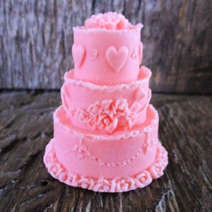 Wedding Cake Soap Favor, Handmade, Vegan, Bridal Shower Gift