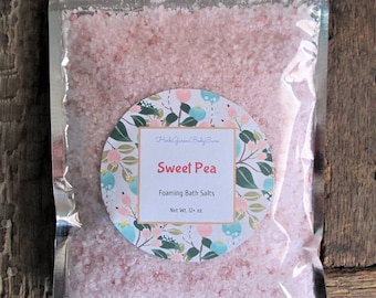 Foaming Bath Salts/Spring Flowers Collection Scents/Handmade Bath Salts/12+ oz/Spa Gift