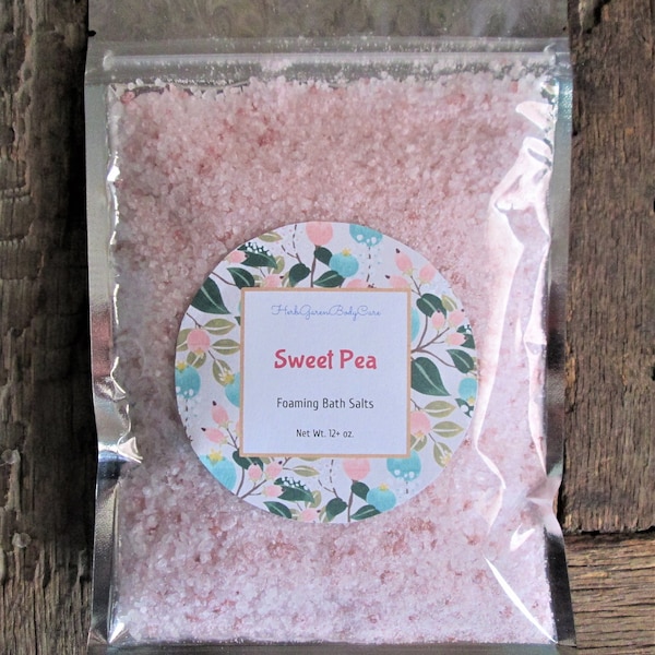 Foaming Bath Salts/Spring Flowers Collection Scents/Handmade Bath Salts/12+ oz/Spa Gift