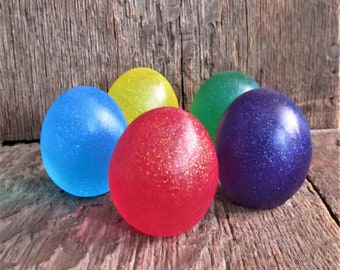 Realistic Glittering Egg Soap Favor, Easter, Bridal Shower, Handmade, Vegan