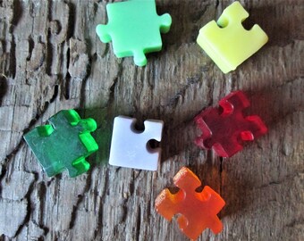 Small Jigsaw Puzzle Soap Favor/Handmade Soap/Birthday Favor/Baby Shower Favor/Childrens Soap/Vegan Soap/8 pcs. per bag