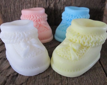 Large Baby Shoe Soap Favor, New Mother Gift, Baby Shower, Gift for Her, Handmade, Vegan