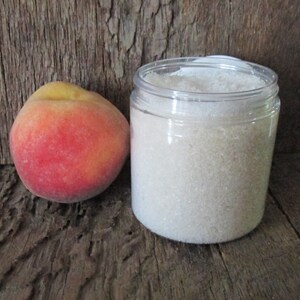 Peach Mango Relaxing Bath Salts, Soak, Handmade 8 oz.