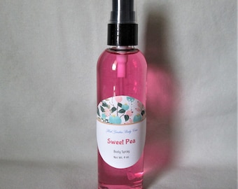 All natural Body Spray, Spring Flowers Scents, 4 oz. Spray Bottle, Handmade