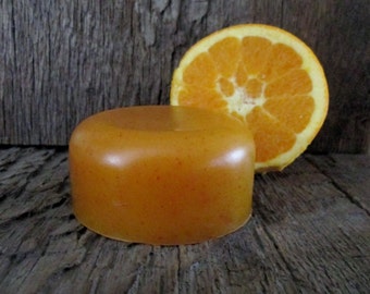 Rich Vitamin C Orange Glycerin Facial Soap, 4 oz., Handmade, Vegan