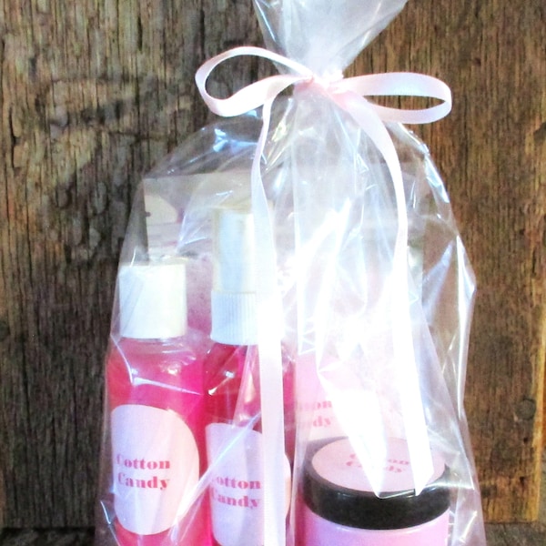 Spa Bath Gift Set For Children, Foaming Bath Salts, Shampoo/Body Wash, Body Spray, Whipped Body Butter, Handmade