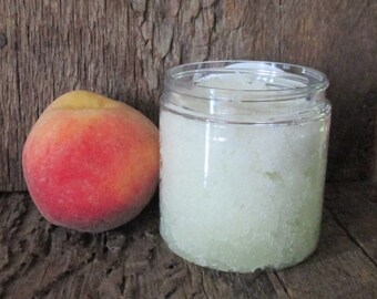 Peach Mango Sugar Scrub, Handmade, Exfoliating/Moisturizing, 8 oz., Spa Gift