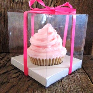 Large Realistic Soap Cupcake, Gift Boxed, Hostess Gift, Handmade, 5.1 oz.