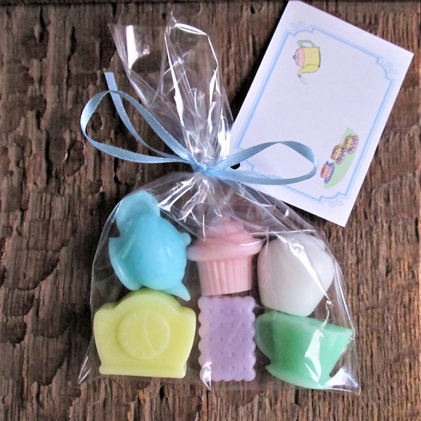 Tiny Tea Party Soap Favor Birthdays, Baby, Wedding, Bridal Shower, Handmade