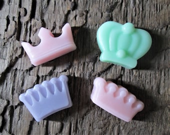 Royal Crowns Soap Favor/Birthday/Bridal/Baby Shower/4 Crowns per Bag/Handmade Soap/Vegan