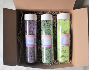 Dead Sea Salts Bath Gift Set, Lavender, Eucalyptus Mint, Citrus Blend, Spa Gift Set, Birthday Gift