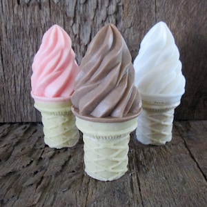 Yummy Soft Serve Ice Cream Cone Soap Favor Gift, Birthday image 1