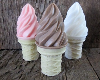 Yummy Soft Serve Ice Cream Cone Soap Favor Gift, Birthday