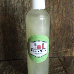 Goats Milk Shampoo/Body Wash 4 oz., All Natural, Moisturizing, Handmade