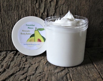 Cucumber Melon Handmade Avocado Whipped Body Butter