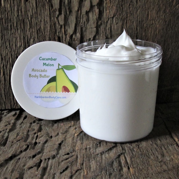 Cucumber Melon Handmade Avocado Whipped Body Butter