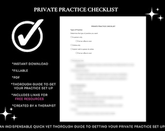 Starting a Private Practice - Quick Checklist