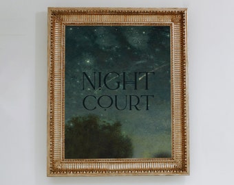 Night Court Print | Velaris Print | ACOTAR inspired Victorian Painting Prints | Bookish Art | Acotar Merch | DIGITAL DOWNLOAD
