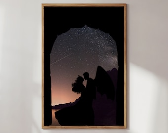 Feyre & Rhysand Print | Night Court Prints | Velaris Prints | ACOTAR Prints | Bookish Art | Acotar Merch | ACOTAR Art | Velaris