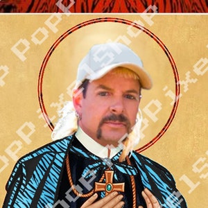 St. Joe Exotic Prayer Celebrity Devotional Candle 8&quot; Parody image