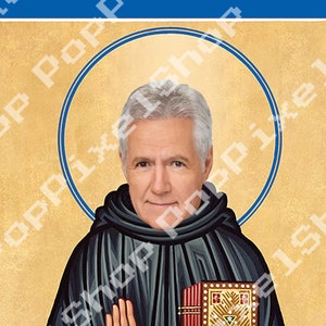 St. Alex Trebek Prayer Candle Devotional Candle 8&quot; parody
