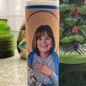 St. Ina Garten Prayer Celebrity Devotional Candle 8&quot; parody