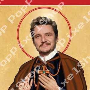 St. Pedro Pascal Prayer Celebrity Devotional Candle 8&quot; parody