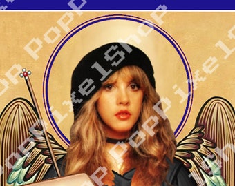 St. Stevie Nicks Prayer Celebrity Devotional Candle 8" parody