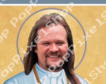 Vela devocional de celebridades con oración de San Travis Tritt, parodia de 20 cm