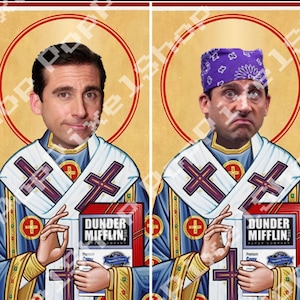 St. Steve Carell Prayer Celebrity Devotional Candle 8&quot; parody