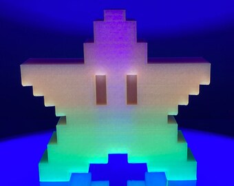 Mario Star Tree Topper - Rainbow Glow in the Dark-gloeidraad