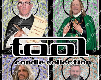 St. Tool Collection Prayer Musician Devotional Candle 8" parody