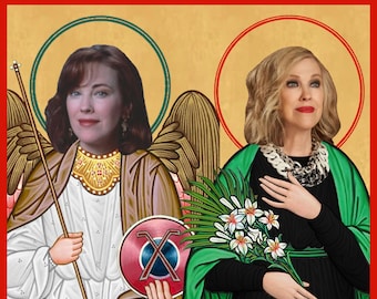 St. Catherine O'Hara Prayer Celebrity Devotional Candle 8" parodie