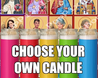 Kies je eigen St. Celebrity Prayer-devotionele kaars, pot van 8 inch