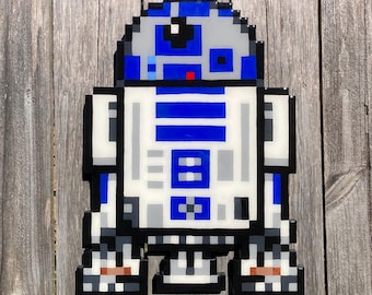 R2-D2 uit Star Wars | houten pixelkunst