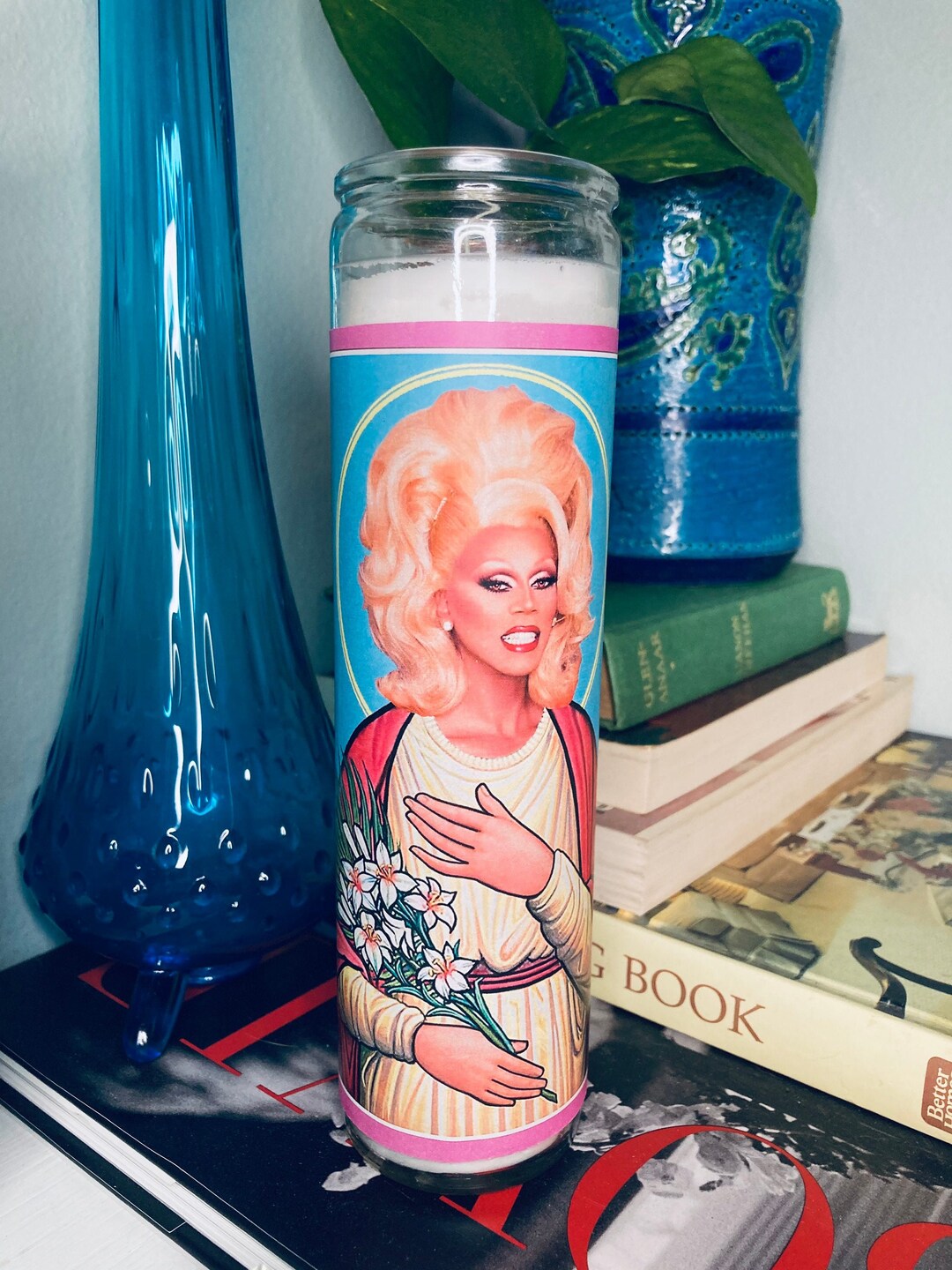 St. Rupaul Prayer Celebrity Devotional Candle 8" Parody - Etsy