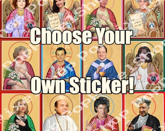 Kies je eigen devotionele STICKER voor het gebed van de heilige beroemdheid